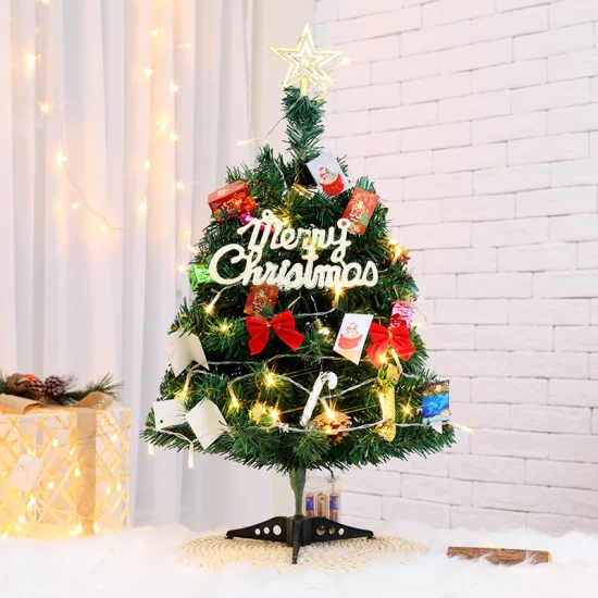 Großhandel Desktop-Ornamente, dekoratives PVC, schneit, kleiner Weihnachtsbaum, Weihnachtsdekoration